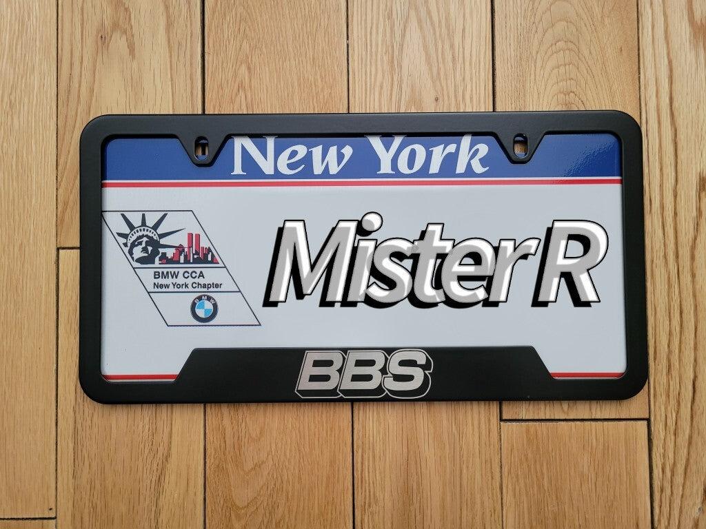 BBS • Black Stainless Steel License Plate Frame • BBS Wheels USA7