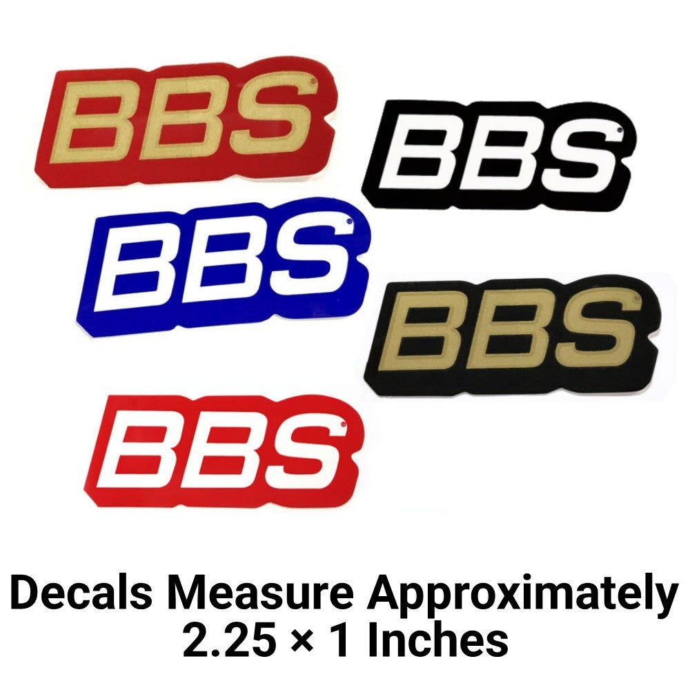 BBS Wheels • Gold/Red Lip Decals • 50th Anniversary • Set of 12 Vinyl Stickers5