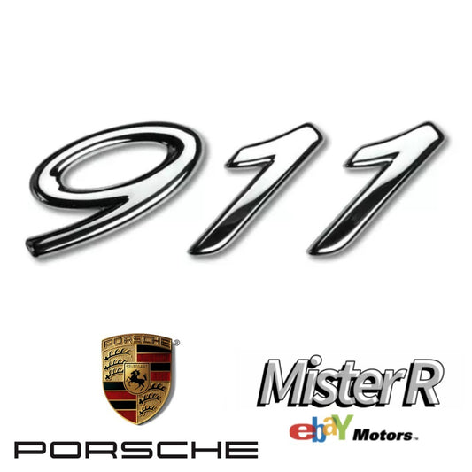 Porsche 996 Millennium Edition 911 Emblem • Chrome 2000 Silver Y2K #996559237110