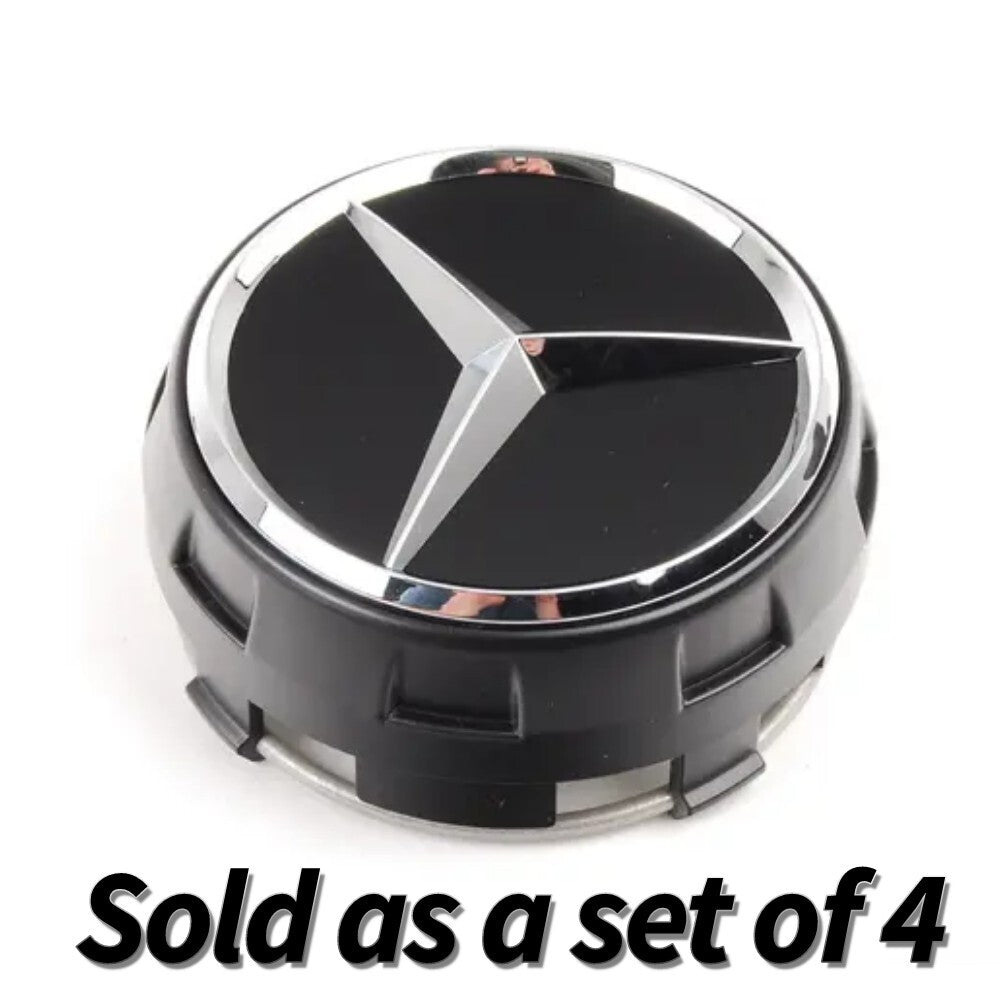 Mercedes-Benz • Black AMG Wheel Center Cap Set • W205 W213 • #A000400090092833