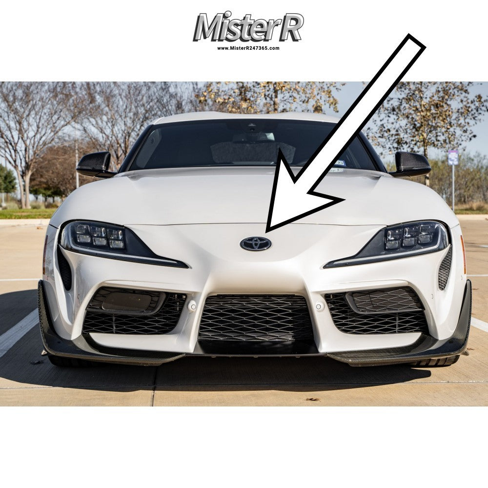 Toyota A90/A91 GR Supra • Front Bumper Emblem •  New OE • #53141-WAA041
