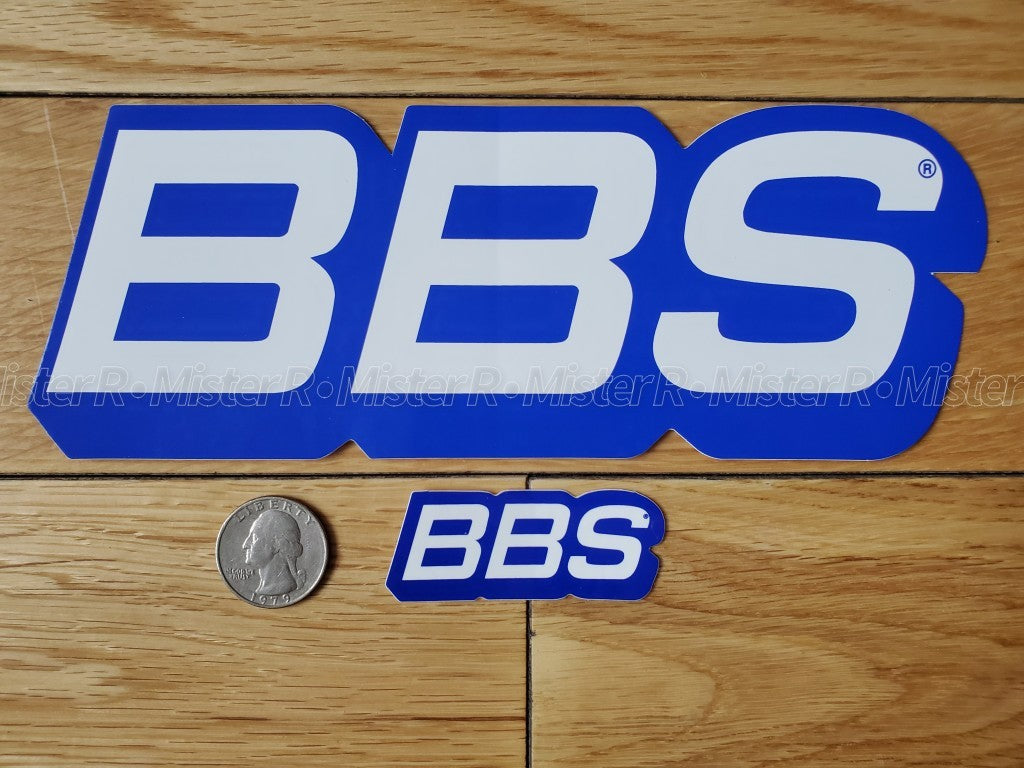 BBS Wheels • White/Blue Lip Decals • Wheel/Rim Decal • Set of 12 Vinyl Stickers4