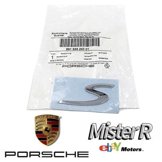 Porsche 991 • "S" Emblem • Rear Nameplate • 911 Carrera S • #991559243010