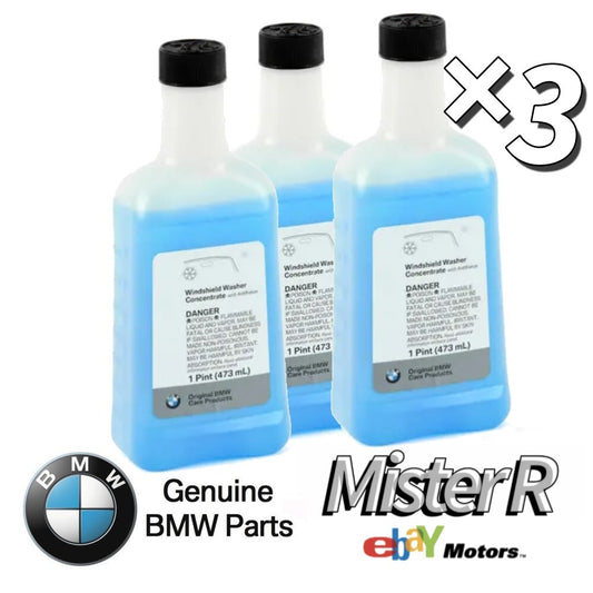 BMW Windshield Washer Fluid Concentrate ×3 • Genuine OE 473mL • #831922217020