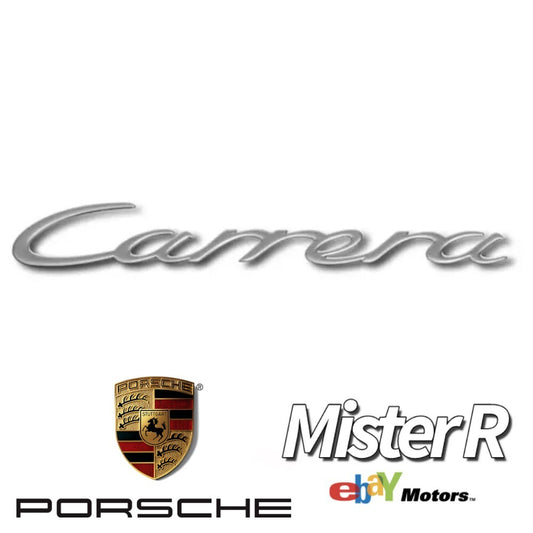 Porsche 911 996 • Carrera Rear Script Emblem • Satin Aluminum • #996559237104PU0