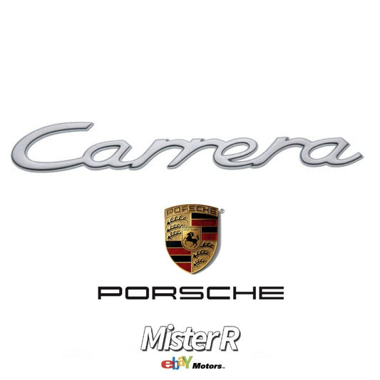 Porsche 911 991 • Carrera Rear Emblem • Chrome/Silver • 2013-2018 • #991559237010