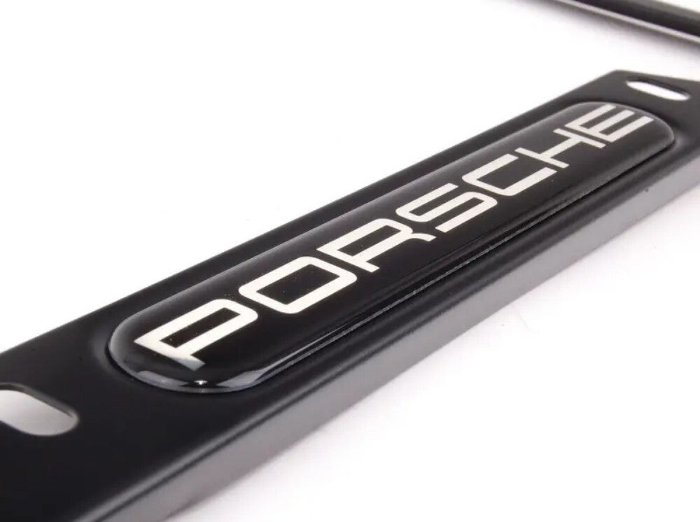 Porsche • Satin Black License Plate Frame • Genuine OE • #PNA702005008