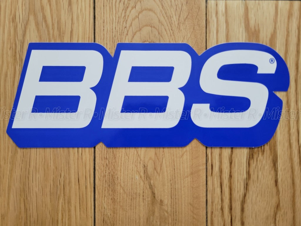 BBS Wheels • White/Blue Logo Decals • Original • Set of 2 Vinyl Stickers2