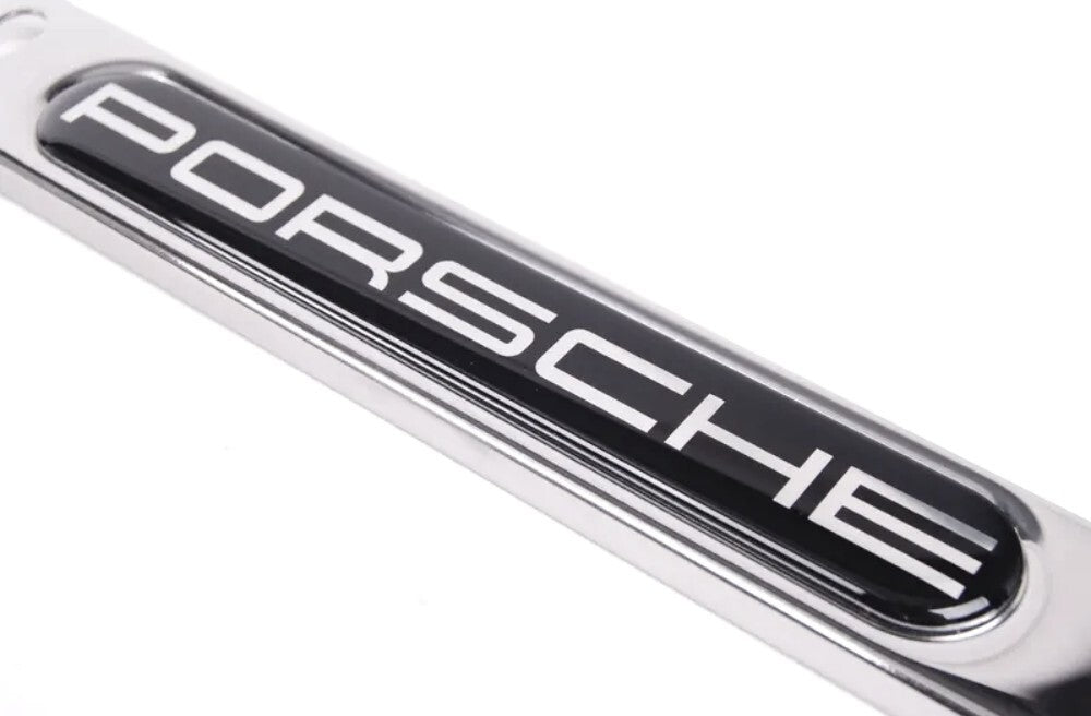 Porsche • Polished Silver License Plate Frame • Genuine OE • #PNA702009001