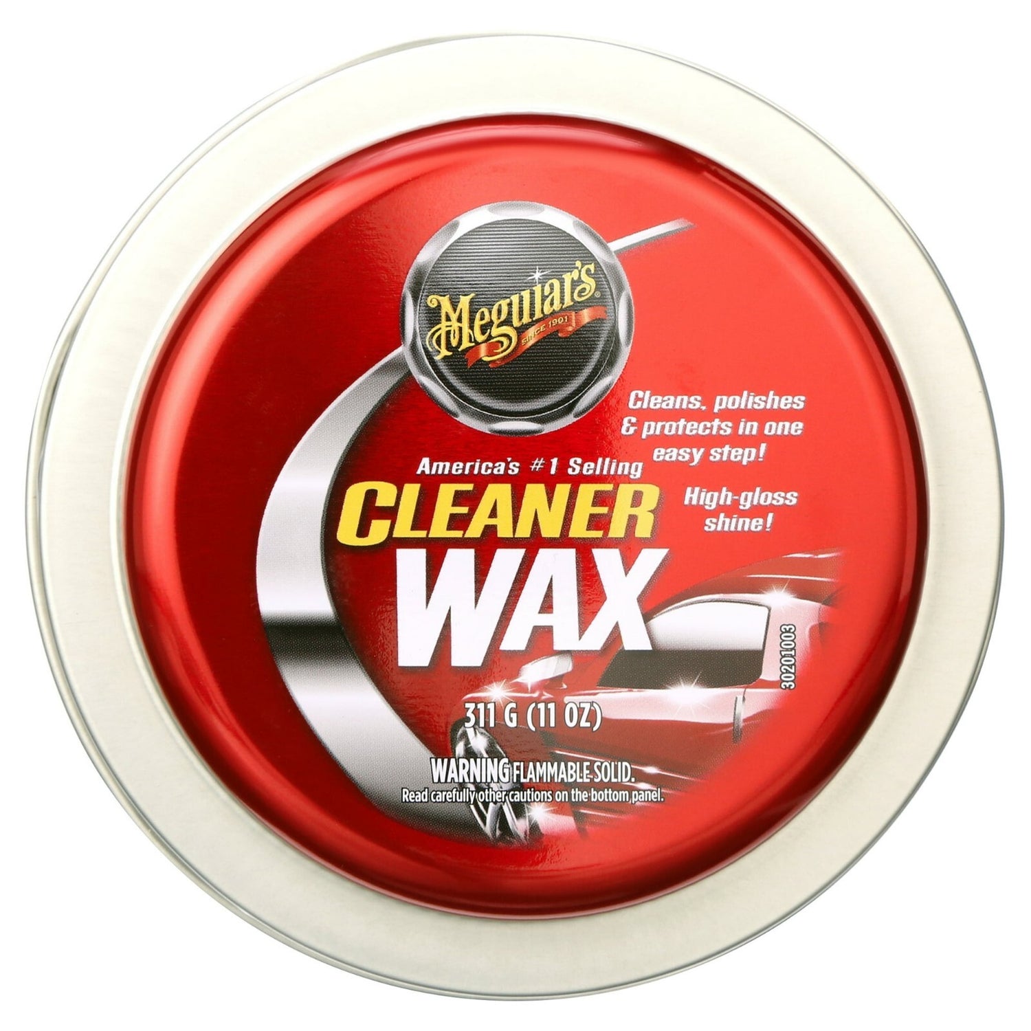 Meguiar's Cleaner Wax • Solid Paste Wax • 11 Oz. Tin • #A12141