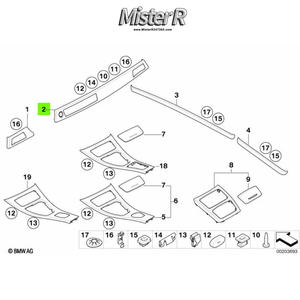 BMW E9X Center Dashboard Trim • Brushed Aluminum • E90 E91 E92 E93 #5145914739118