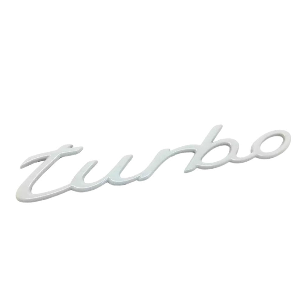 Porsche 997 • Turbo Script Emblem • Satin Aluminum • 911 • #997559984021
