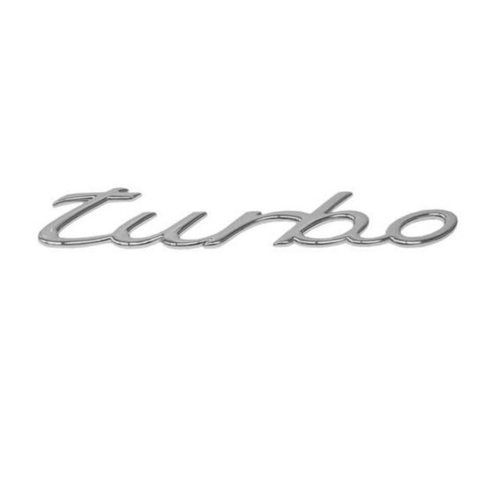 Porsche 911 996 • Turbo Rear Script Emblem • Chrome Silver • #996559237034PU2