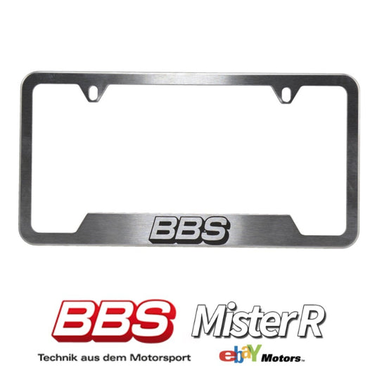 BBS • Brushed Stainless Steel License Plate Frame • BBS Wheels USA0