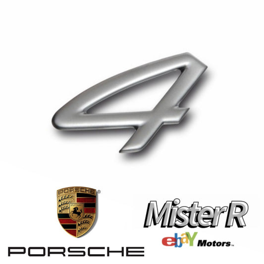 Porsche 996 Carrera 4 Emblem • Satin Aluminum • 911 AWD • #996559241024PU0
