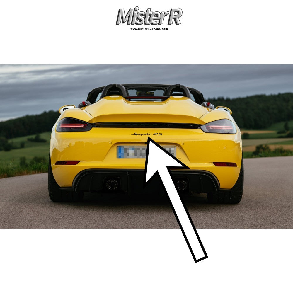 Porsche 982 • Spyder RS Text • Matte Black • 718 Boxster Cabrio • #982853675AD1