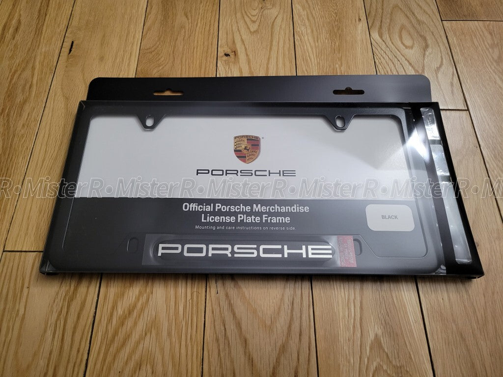 Porsche • Satin Black License Plate Frame • Genuine OE • #PNA702005005