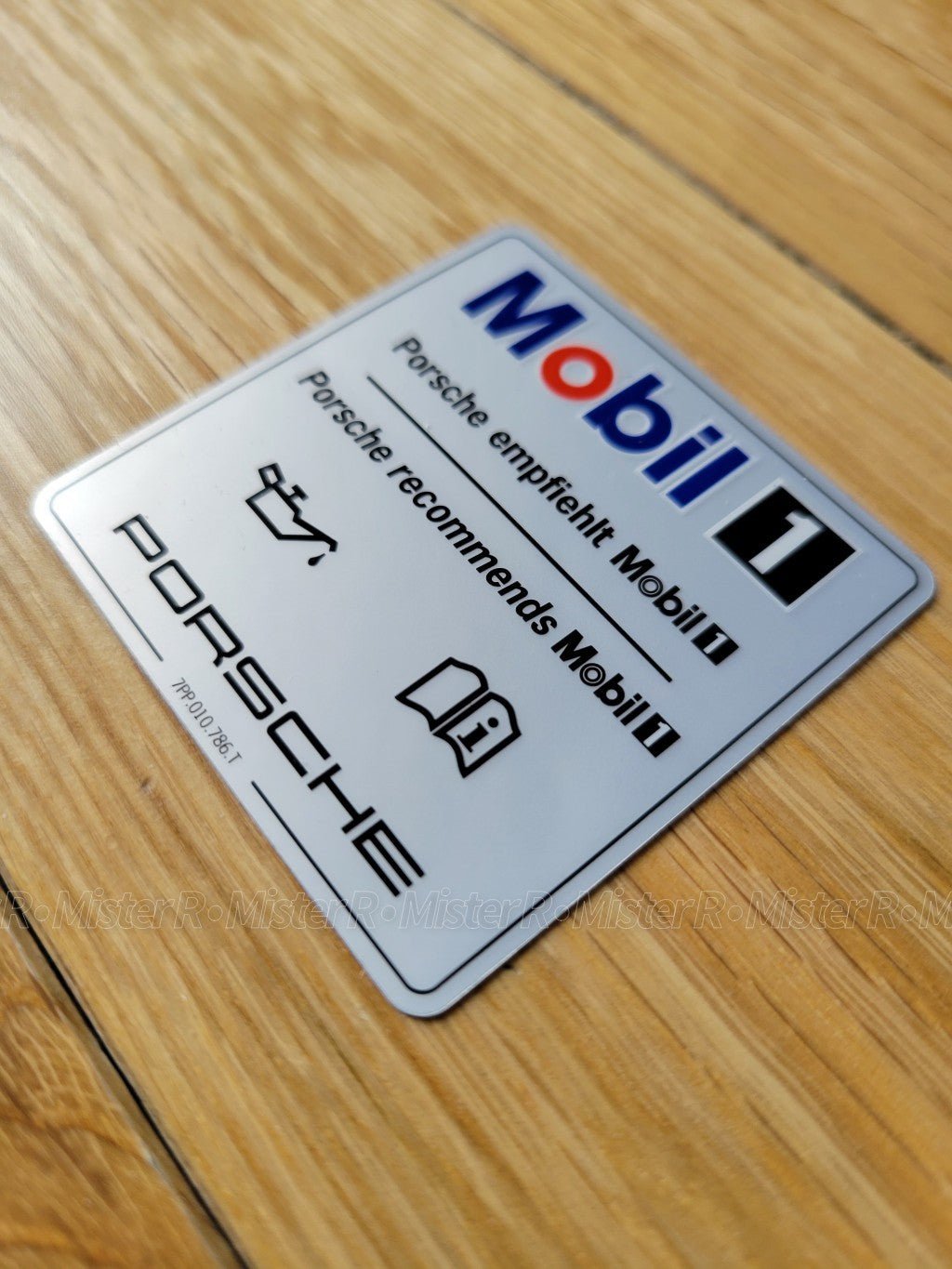 Porsche • Engine Oil Specification Decal/Label • Mobil 1 Sticker • #7PP010786T1