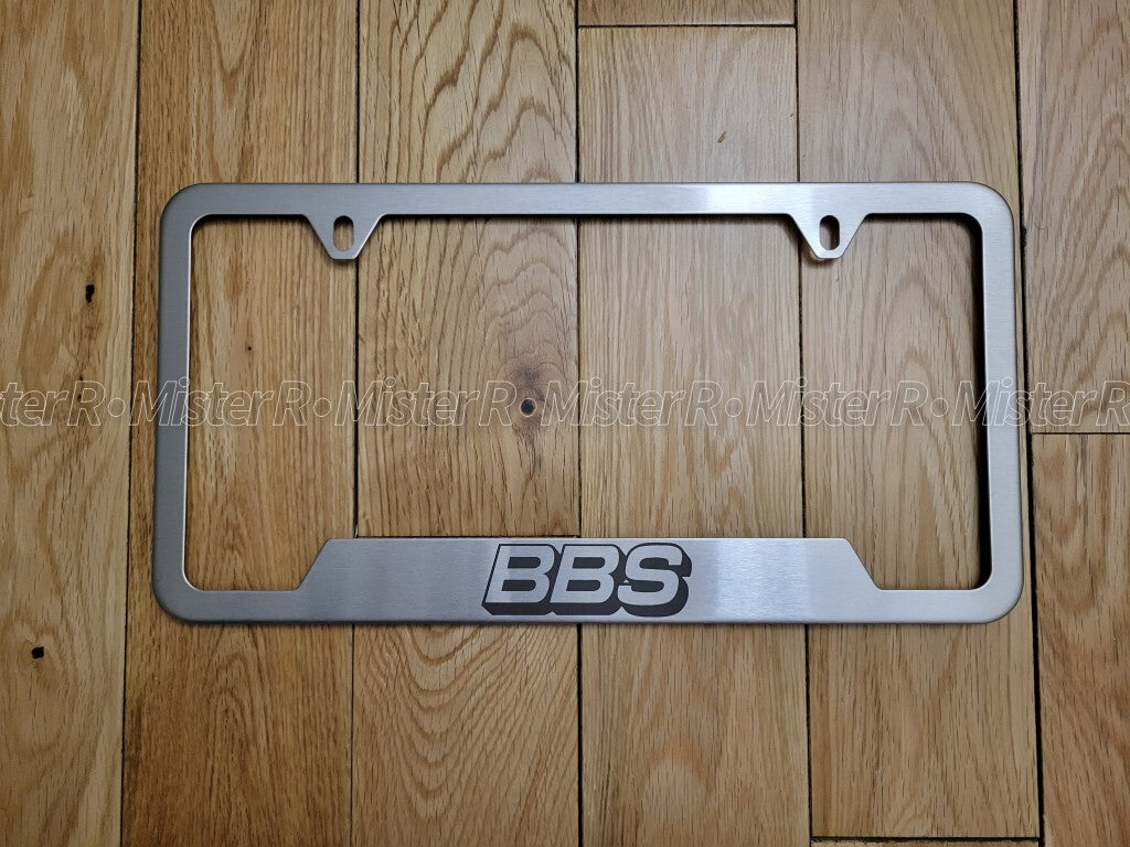 BBS • Brushed Stainless Steel License Plate Frame • BBS Wheels USA2