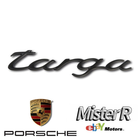 Porsche 911 996 Targa Script Emblem • Rally Black • Carrera C4S #9965592370870C0