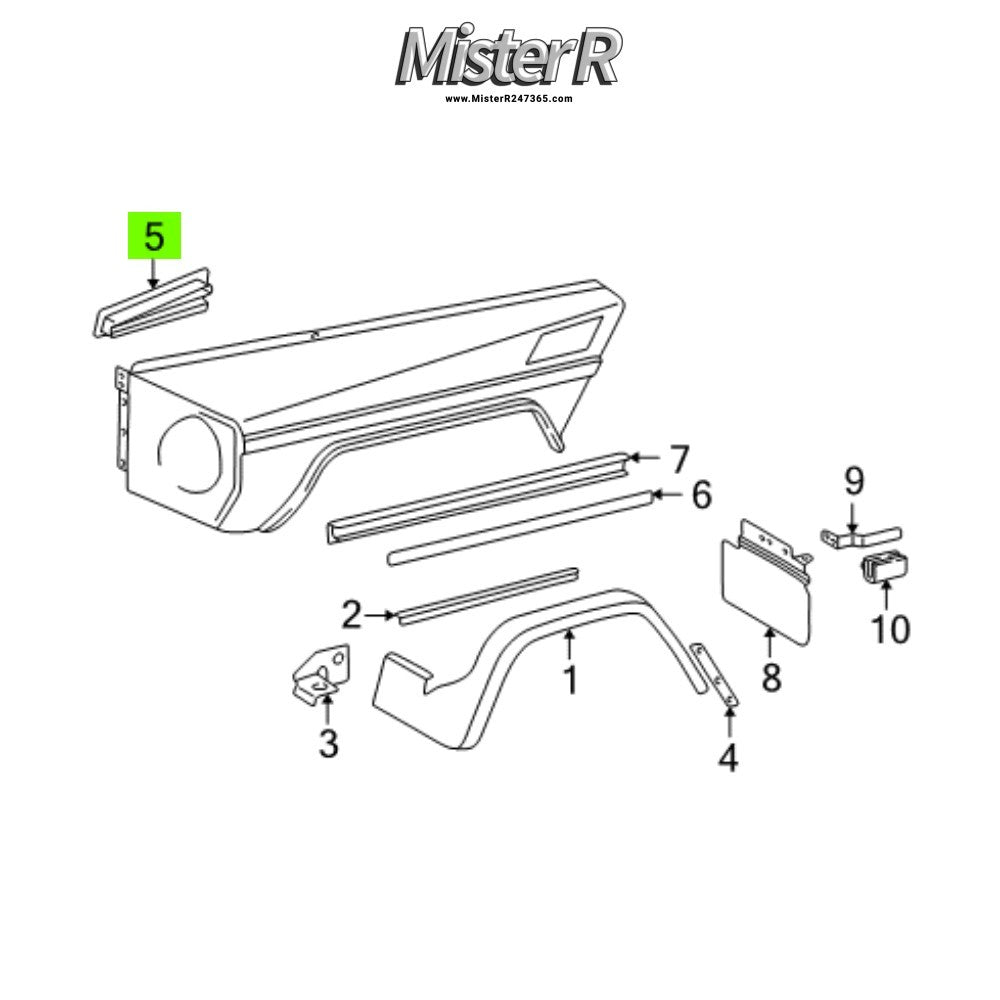 Mercedes-Benz • W463 Geländewagen • Right Fender Vent Grille • #A46388101857
