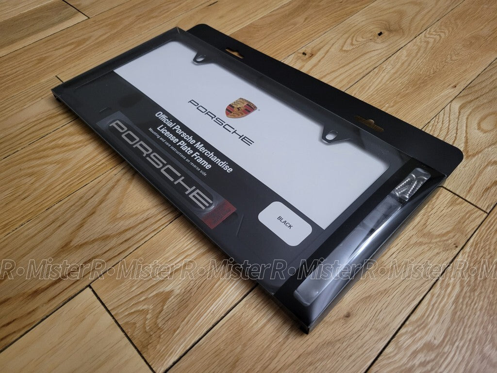 Porsche • Satin Black License Plate Frame • Genuine OE • #PNA702005006