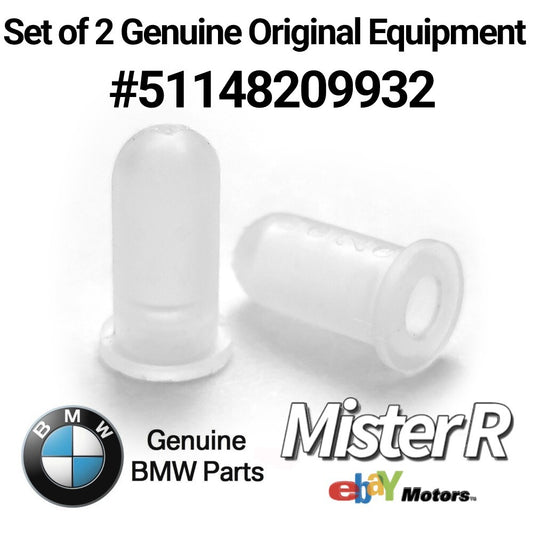 BMW Roundel Emblem Grommets • Clear Rubber • Hood/Trunk • Genuine OE 511482099320