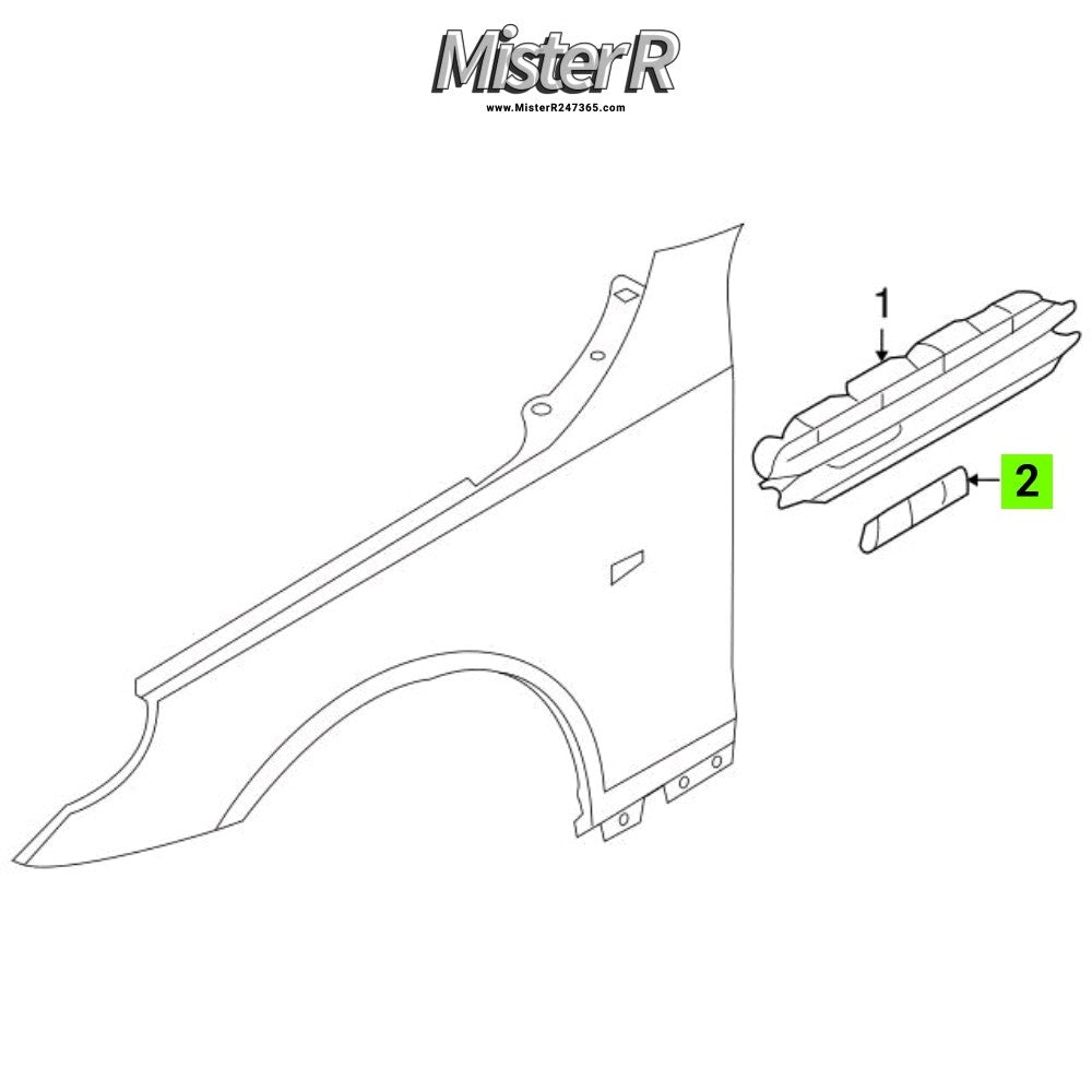 BMW • E60 M5 Fender Grille Emblem Set of 2 • Left/Right Genuine OE #511378983119