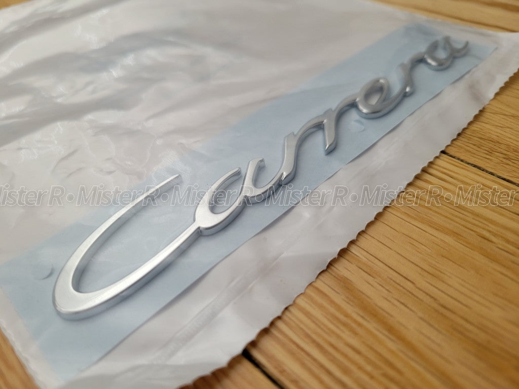 Porsche 911 991 • Carrera Rear Emblem • Chrome/Silver • 2013-2018 • #991559237012