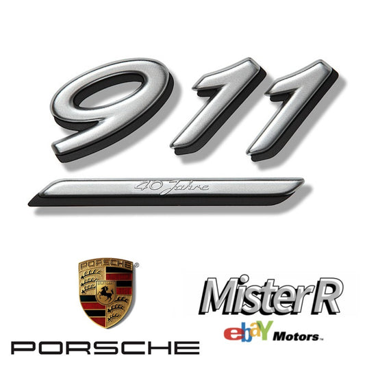 Porsche 996 Carrera 40 Jahre Emblem • Silver 40th Anniversary 911 #996559237110