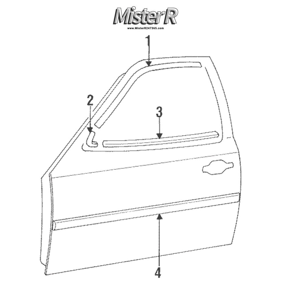 Porsche • Window Molding Trim • Left/Driver • 924 944 968 • #PCG853371B1