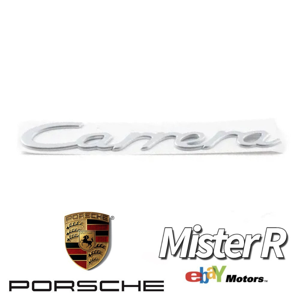 Porsche 911 997 • Carrera Script Rear Emblem • Satin Aluminum • #997559237010