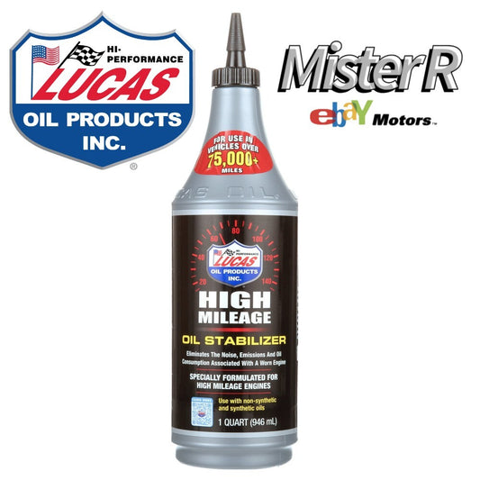 Lucas Oil • High Mileage Oil Stablizer • 1 Quart Bottle • #101180