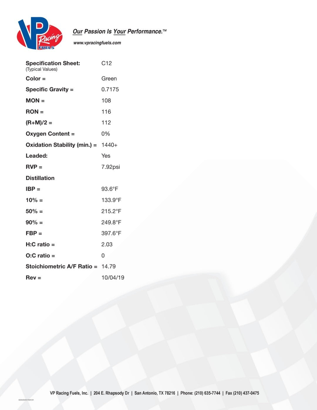 VP Racing C12 • Leaded Race Fuel • 5 Gallon Gas Can/Pail ️ 2