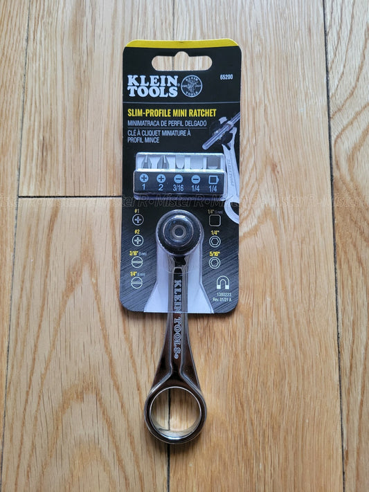 Klein Tools • Electrician's Mini Ratchet Set • #65200 • 1/4 Inch Drive w/ 5 Bits0