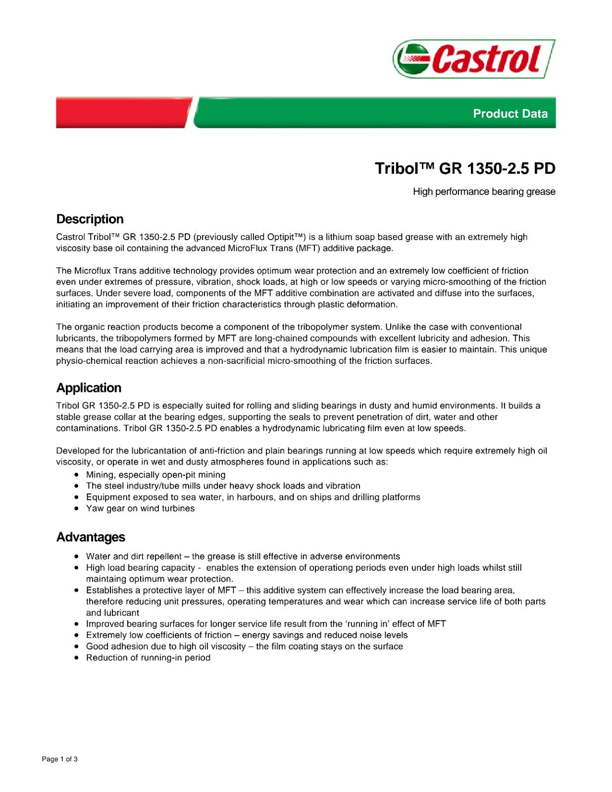 Castrol Tribol GR 1350-2.5 PD • OE Porsche • Optipit 100g Tube • #000043305562
