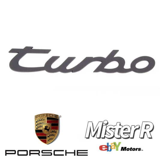 Porsche 944 • Turbo Script Emblem • Black • Genuine OE • #951559093000