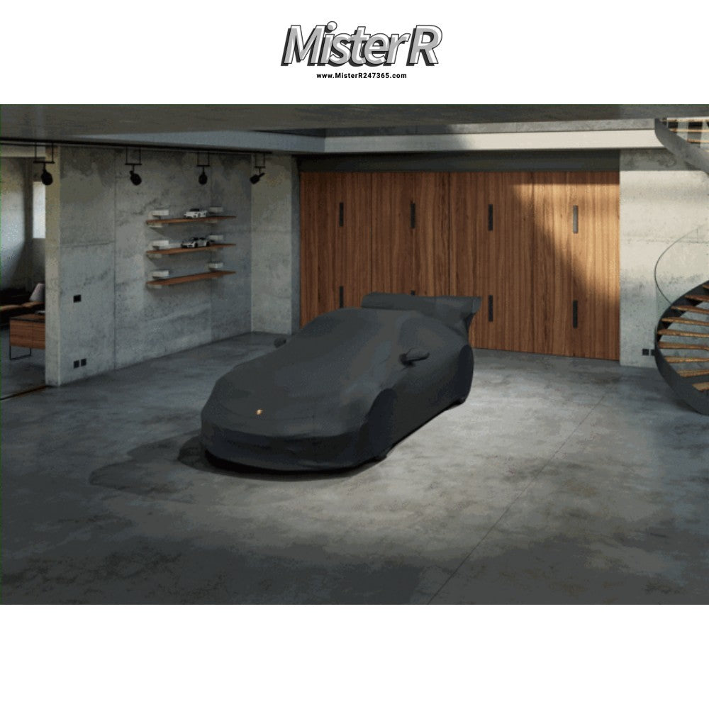Porsche 992 GT3 RS • Black Outdoor Car Cover • 911 Genuine OE #992044012551