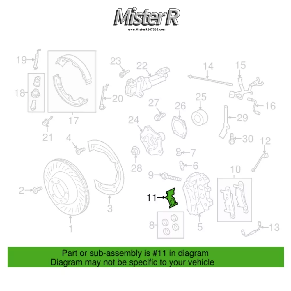 Porsche Brake Caliper/Pad Hardware Repair Kit - 911 996 997 718 - #99635195930