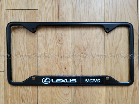 LEXUS Racing - Black Stainless Steel License Plate Frame - Genuine OE