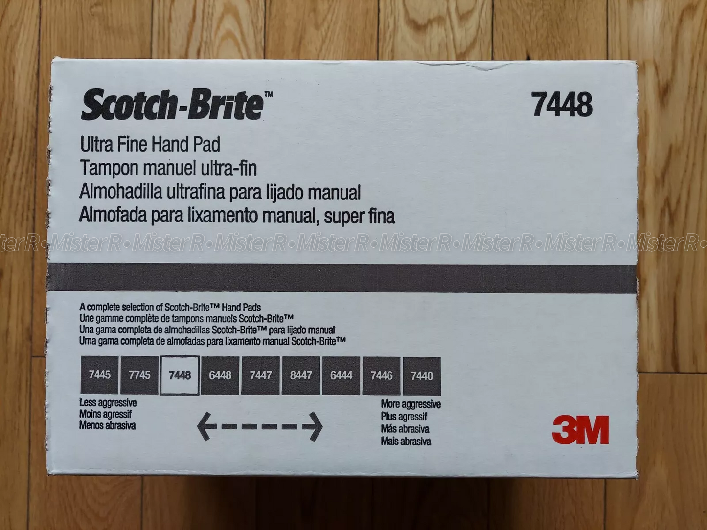 3M Scotch-Brite™ #7448 - Ultra Fine - Hand Sanding Scuffing Auto Grey - (5 Pads)