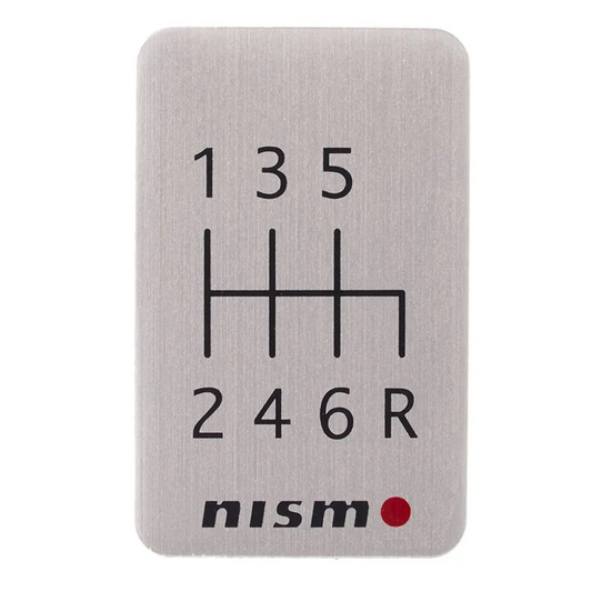 NISMO Aluminum 6-Speed Shift Pattern Emblem/Badge - #96935-RN001