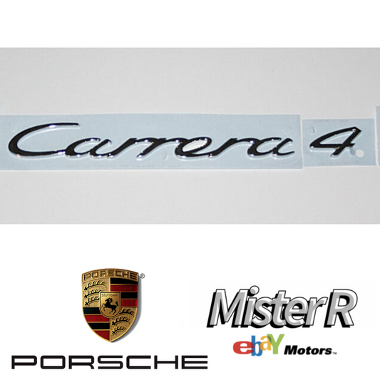 Porsche 911 991 - Carrera 4 Rear Emblem - Chrome/Silver - #99155923701 #99155924101