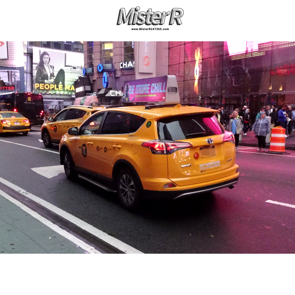 Toyota RAV4 - Rear Hatch/Liftgate Spoiler w/ 3rd Brake Lamp - NYC Yellow Taxi/Cab - XA40 - #76085-42130