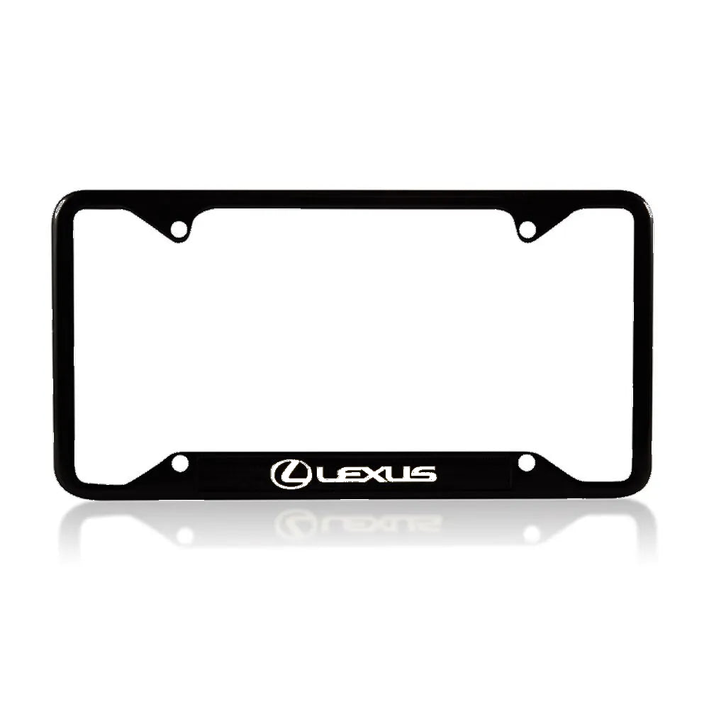 LEXUS L Logo Black Stainless Steel License Plate Frame - Genuine Lexus OE