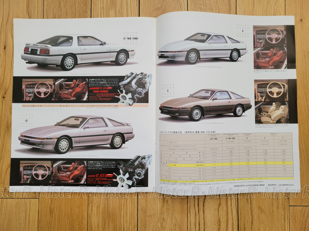 1986 Toyota MK3 Supra - JDM Sales Brochure - Original A70 MKIII Japanese Dealer Catalog