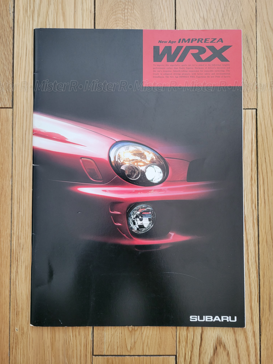 Subaru Impreza WRX - Original "Bug Eye" STi 2000 2001 2002 JDM Dealer Sales Brochure/Catalog