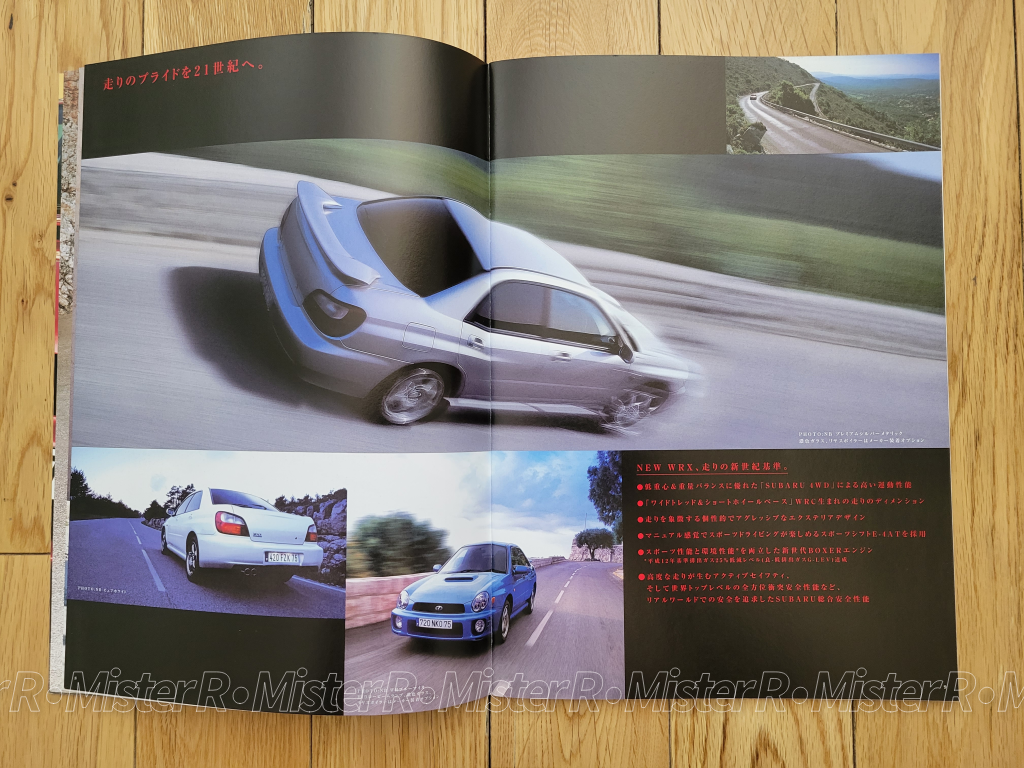 Subaru Impreza WRX - Original "Bug Eye" STi 2000 2001 2002 JDM Dealer Sales Brochure/Catalog