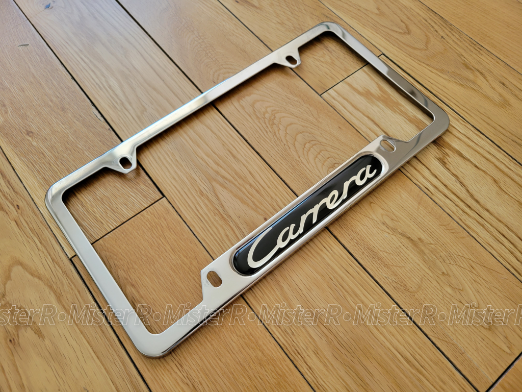 Porsche 911 Carrera - Polished Stainless Steel License Plate Frame - NLA Used OE - #PNA70201000