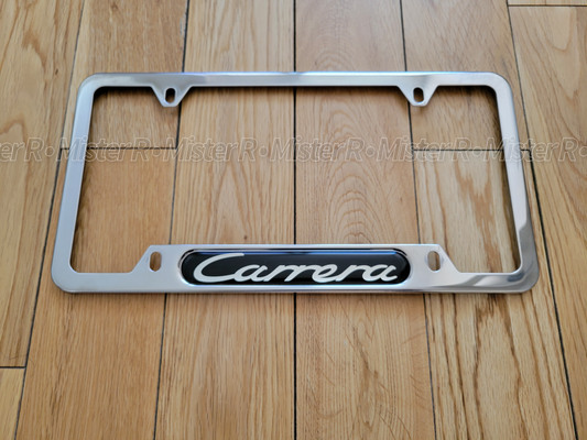 Porsche 911 Carrera - Polished Stainless Steel License Plate Frame - NLA Used OE - #PNA70201000